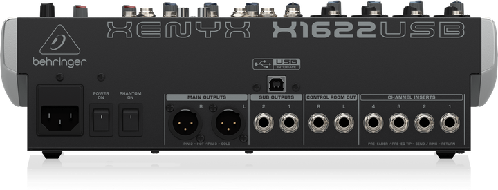 Мікшерний пульт Behringer Xenyx X1622USB (4033653021180) - Фото 6 Мікшерний пульт Behringer Xenyx X1622USB (4033653021180) - зображення 6