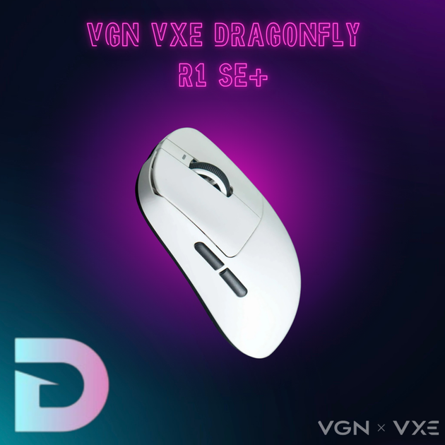 Миша бездротова VGN VXE Dragonfly R1 SE+ Wireless White - Фото 3 Миша бездротова VGN VXE Dragonfly R1 SE+ Wireless White - изображение 3