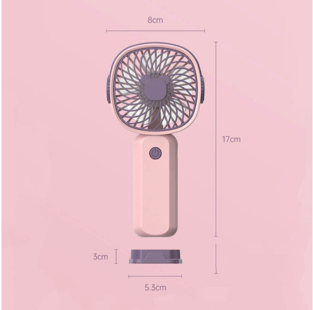 Вентилятор ручной аккумуляторный TOPA портативный с подставкой для телефона Handheld fan AND LY-838 KLW-F8 - изображение 3
