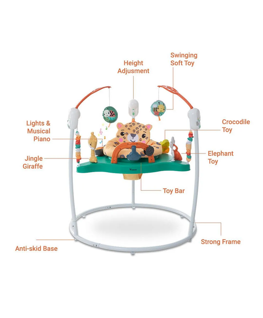 Детский игровой центр Fisher-Price Jumperoo с подсветкой и звуком / Развивающий игровой джемпер Зеленый - Фото 7 Детский игровой центр Fisher-Price Jumperoo с подсветкой и звуком / Развивающий игровой джемпер Зеленый - изображение 7