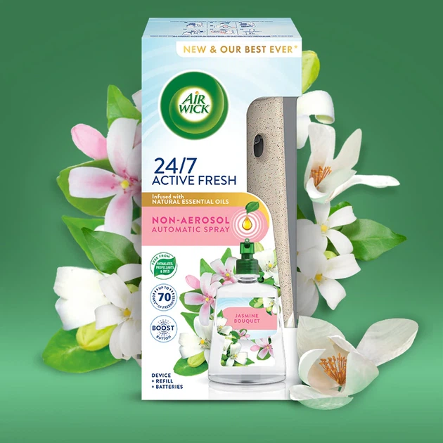 Автоматический освежитель воздуха Air Wick Active Fresh «Цветы жасмина» Jasmine Bouquet 228 мл - изображение 2