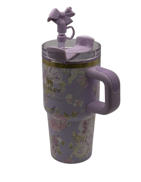Термос термочашка Stanley Quencher H2.0 Tumbler з нержавіючої сталі 0,59 л LoveShackFancy Floral Lavender KT6007865 - зображення 8