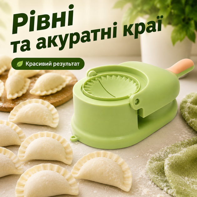 Машинка механическая форма для приготовления вареников и пельменей BRS Green MIX - изображение 3