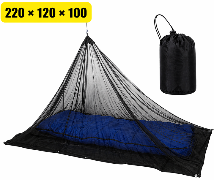 Складная и надёжная москитная сетка Solve 220 × 120 × 100 см на односпальную кровать, черного цвета KT6007602 - Фото 1 Складная и надёжная москитная сетка Solve 220 × 120 × 100 см на односпальную кровать, черного цвета KT6007602 - изображение 1