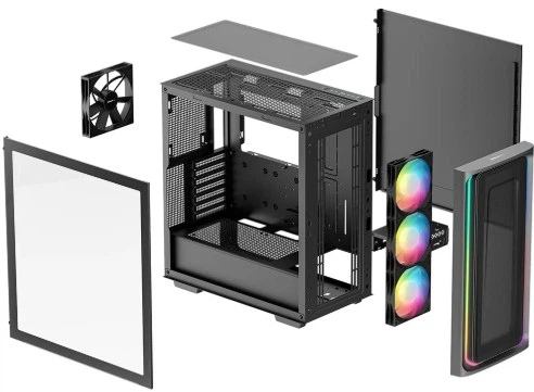 Obudowa DeepCool CG540 MESH Mid Tower Czarna (R-CG540-BKAGE4-E-2) - obraz 6