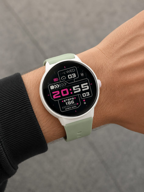 Розумний смарт годинник Smart Watch 4you BENEFIT Plus круглий екран 1.38" з функцією дзвінків перегляд повідомлень Mint - зображення 2