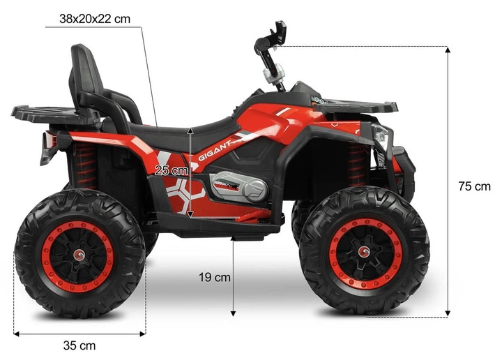Pojazd akumulatorowy - Quad Toyz Gigant  Blue (5908310396491) - obraz 14