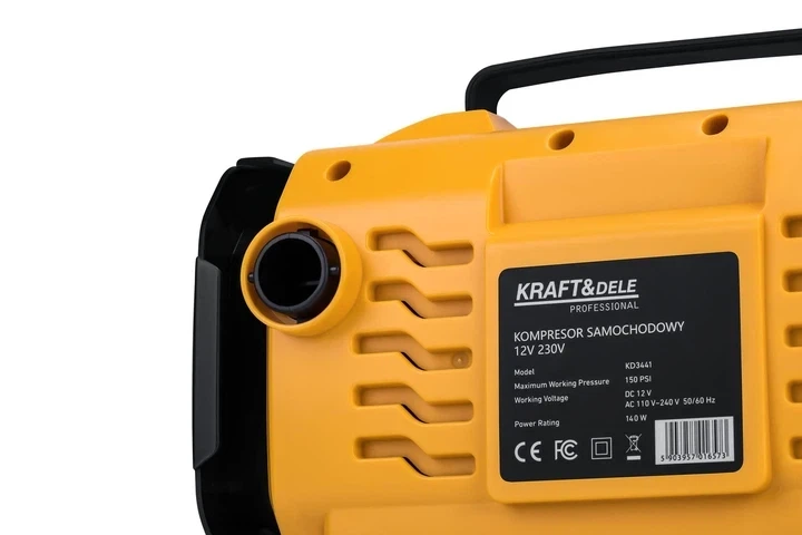 Компрессор автомобильный с фонариком 12 230 В Kraft&Dele KD3441 - изображение 5