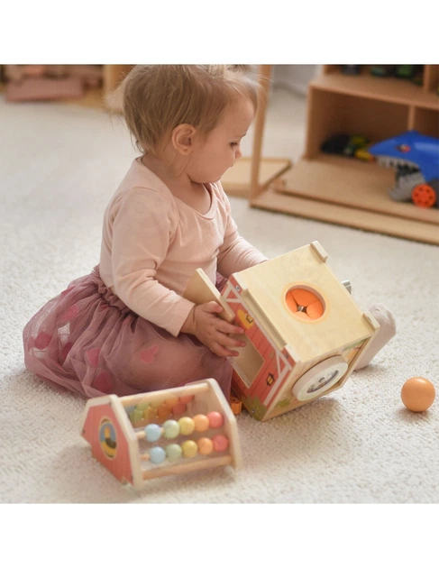 Дерев'яна ферма-сортер Tooky Toy Montessori з лабіринтом та рахівницею (TP538) (6976831554880) - зображення 6