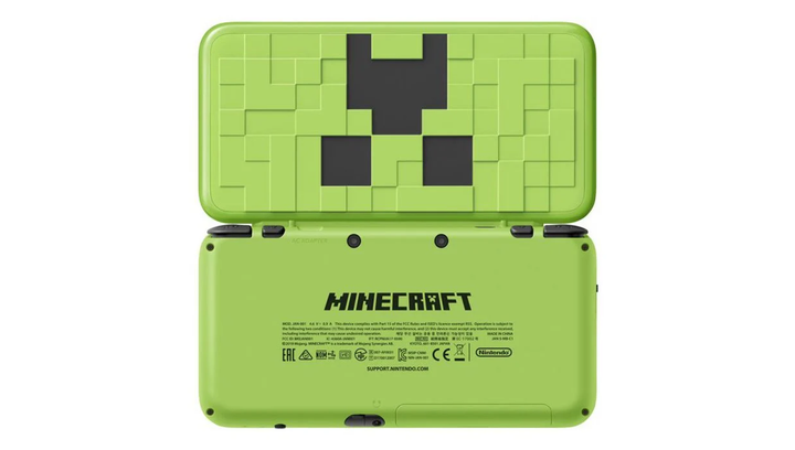 Консоль Nintendo 2DS XL New Minecraft - Creeper Limited Edition Модифицированная 32GB Green + 10 Встроенных Игр Б/У - изображение 4