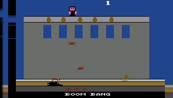 Игра Atari 2600 Kampf dem Steinfresser (Boom Bang) Black Б/У - изображение 2