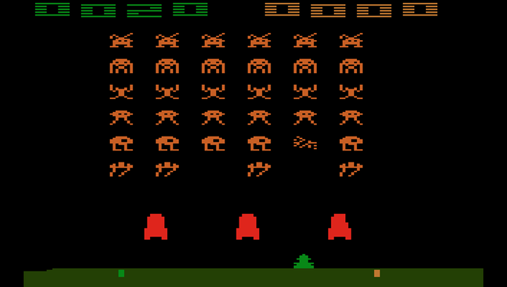 Игра Atari 2600 Space Invaders Black Б/У - изображение 2