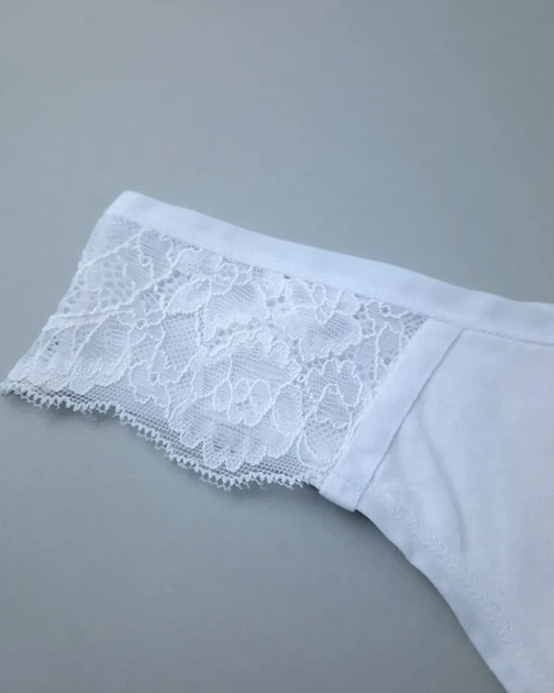 Американки бавовняні з мереживом Heat Underwear S Білий - зображення 3