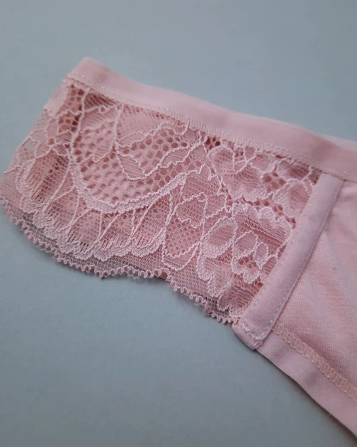 Американки бавовняні з мереживом Heat Underwear Персиковий XL - Фото 3 Американки бавовняні з мереживом Heat Underwear Персиковий XL - изображение 3