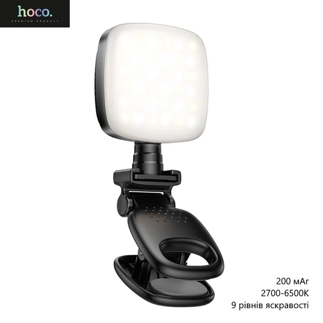 Накамерная лампа Hoco K28 Beauty Mini Fill Light Black - изображение 2