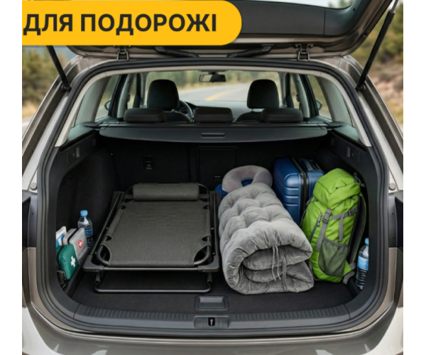 Садовий шезлонг тканинний з сірим матрацом LEO Чорний лежак розкладне крісло - изображение 13
