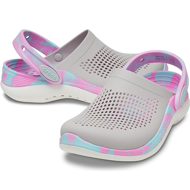 Детские Сабо Crocs Kids Literide 360 Clog 29-30 р 17.5-18.3 см Серые 207021-C12 Pearl/Multi - Фото 2 Детские Сабо Crocs Kids Literide 360 Clog 29-30 р 17.5-18.3 см Серые 207021-C12 Pearl/Multi - изображение 2