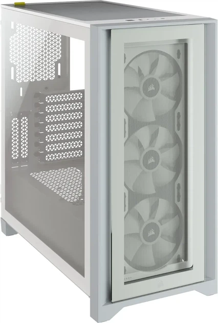 Корпус Corsair iCUE 4000X RGB / без БП / Mid-Tower / ATX, E-ATX / USB Type-C / 3x120mm RGB / Белый - изображение 3