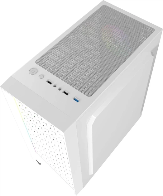 Корпус Oversteel Iridium RGB / без БП / Midi Tower / ATX, mATX, ITX / 2 пылевых фильтра / ARGB / Закаленное стекло / Белый (101642233) - Уценка - изображение 5
