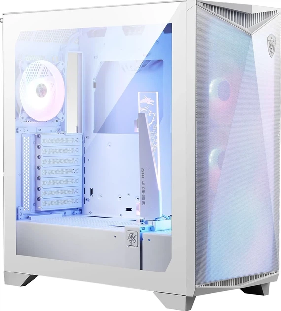 Корпус MSI MPG Gungnir 300R Airflow / без БП / Midi Tower / E-ATX / Glass / 4x120mm ARGB / Белый - изображение 2