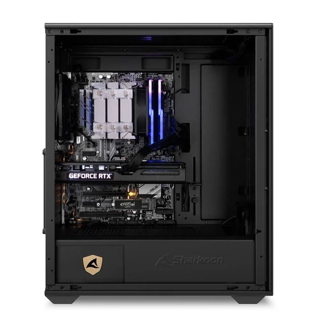 Корпус Sharkoon VK3 Black / Midi-Tower / ATX / 2x120мм Fans / GPU до 375 мм / Черный - изображение 6