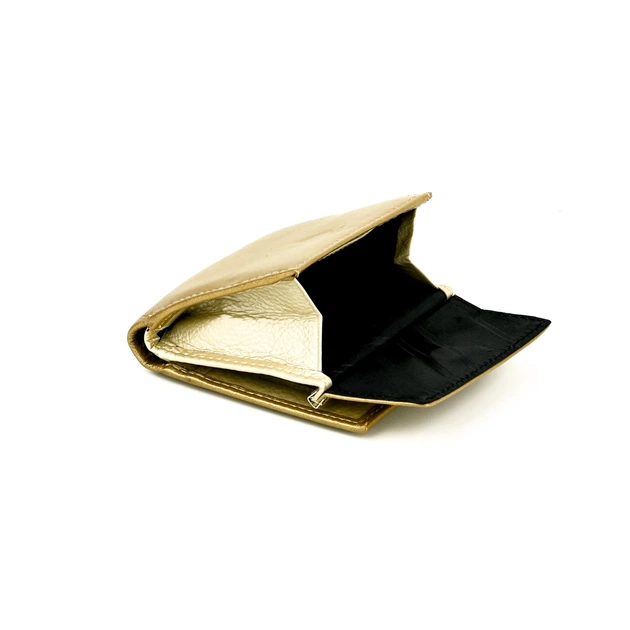Женский кожаный кошелек компактных размеров Marco Coverna MC1420-33 Золотой - изображение 5