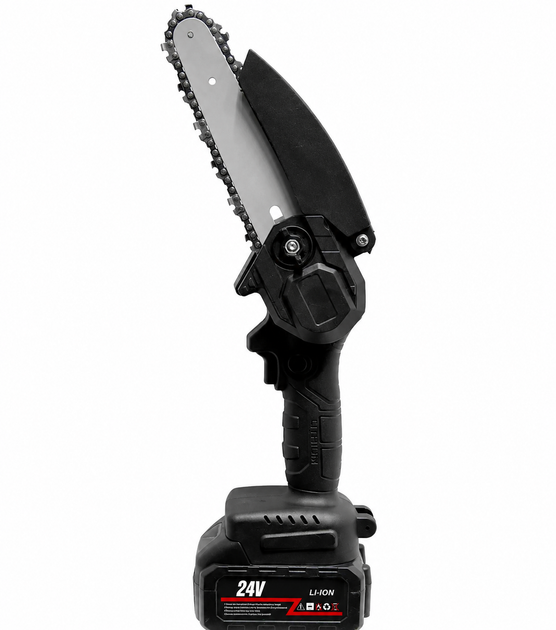 Аккумуляторная цепная мини пила Electric Chain Saw 48V 8" дюймов 20см с 2 аккумуляторами для обрезки веток деревьев в кейсе - изображение 3