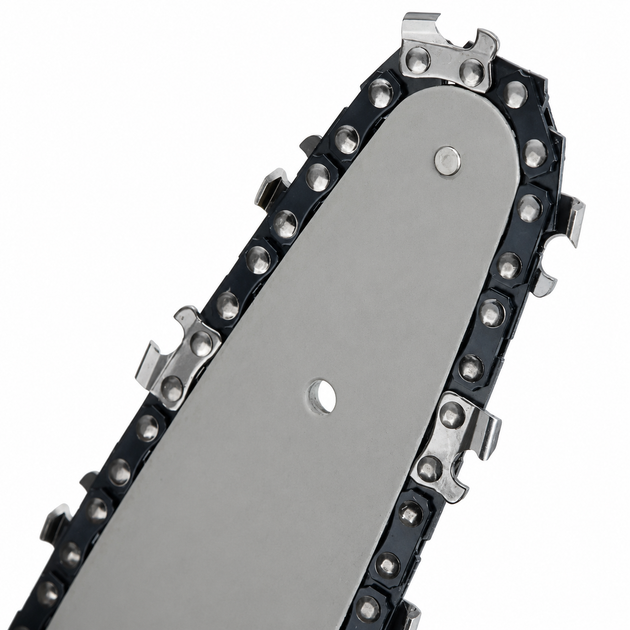 Аккумуляторная цепная мини пила Electric Chain Saw 48V 8" дюймов 20см с 2 аккумуляторами для обрезки веток деревьев в кейсе - изображение 4