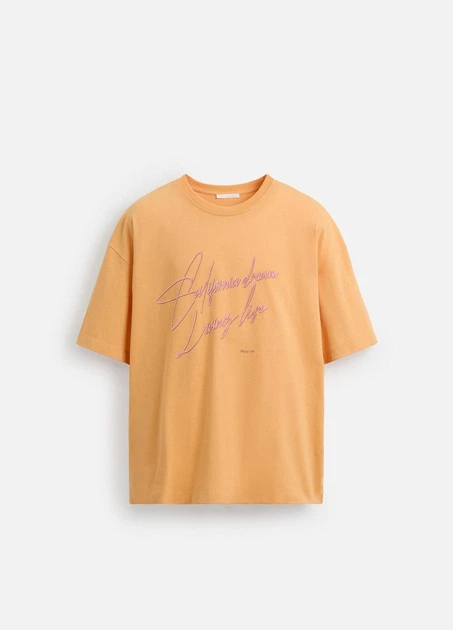 Футболка Zara 14492 Помаранчевий XL (5644) - Фото 3 Футболка Zara 14492 Помаранчевий XL (5644) - зображення 3