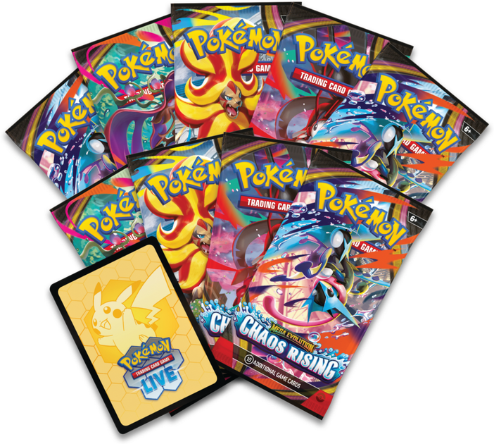 Набір карток Pokemon TCG: Mega Evolution - Chaos Rising - Elite Trainer Box (196214139954) - зображення 5