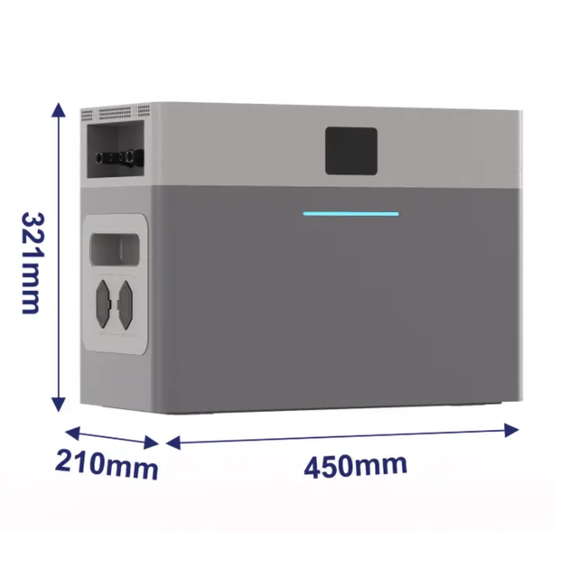 Гібридна система накопичення енергії Deye AE-FS2.0-2H2 Micro Hybrid ESS 1 кВт 2 кВт·год LiFePO4 Grey - зображення 6