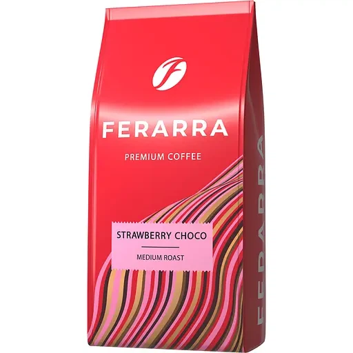 Кава в зернах Ferarra Strawberry Choco з ароматом полуничного шоколаду 1 кг - Фото 1 Кава в зернах Ferarra Strawberry Choco з ароматом полуничного шоколаду 1 кг - изображение 1