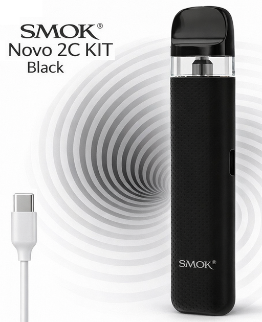 POD-система Smok Novo 2C KIT Black черная электронная сигарета вейп на 800 мАч 22 Вт с сменным картриджем - Фото 1 POD-система Smok Novo 2C KIT Black черная электронная сигарета вейп на 800 мАч 22 Вт с сменным картриджем - изображение 1
