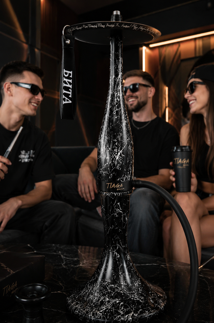Кальян Tiaga БИТА Silver Splash из нержавеющей стали 65см на уплотнителе черно-серебристая - изображение 9