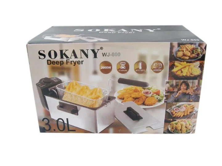 Фритюрниця SOKANY 3.5 л 2000 Вт механічне керування WJ-800 - зображення 9