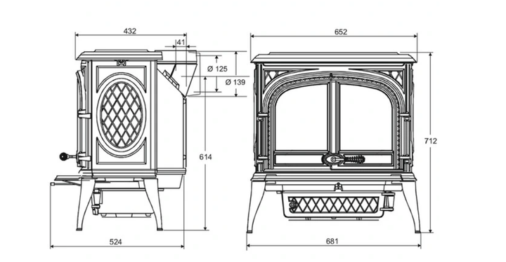 Піч камін чавунна KAWMET Premium ARES (11,3 kW) EKO - изображение 4