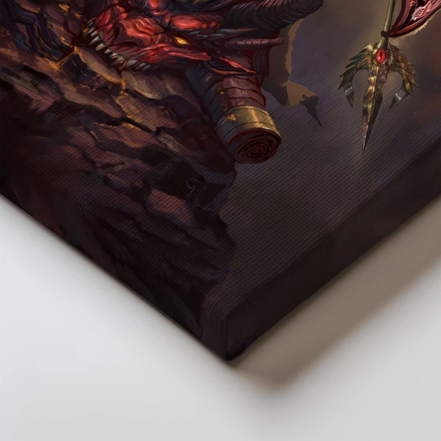 Интерьерная картина Вархаммер 40000, Сангвиний, примарх Кровавых Ангелов, Warhammer 40000, W40K, дарк фентези, 80×60 см (id7236) - изображение 2