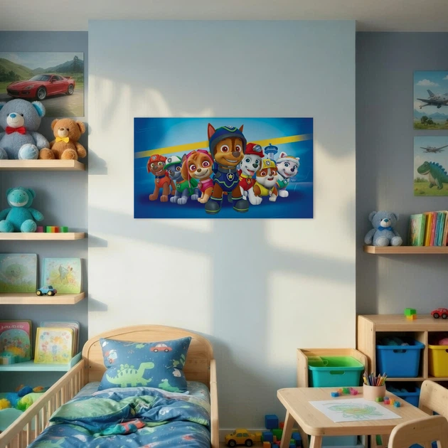 Постер Щенячий патруль, Paw Patrol, декор в детскую комнату, мультфильм, A3 24×42 см (id3821) - изображение 2