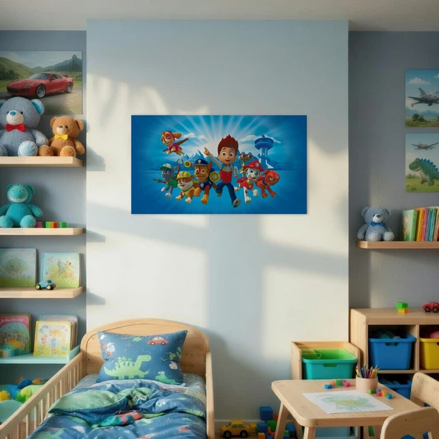 Постер Щенячий патруль, Paw Patrol, декор в детскую комнату, мультфильм, A3 24×42 см (id3820) - изображение 2