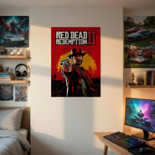 Постер Red Dead Redemption 2, RDR 2, плакат для геймера, A2 60×43 см (id3800) - изображение 2