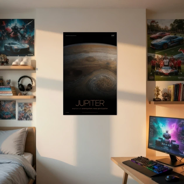 Постер Юпитер, Jupiter, NASA, НАСА, космос, астрономия, A3 42×27 см (id7111) - изображение 2