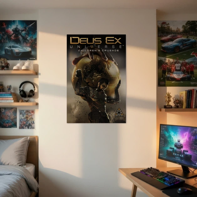 Постер Deus Ex: Children Crusade, киберпанк, sci-fi, постер для геймеров, A3 42×28 см (id1631) - изображение 2