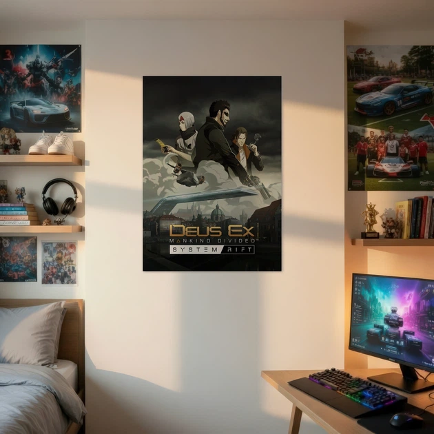 Постер Deus Ex: Mankind Divided (2016), киберпанк, sci-fi, постер для геймеров, A3 42×30 см (id1634) - изображение 2