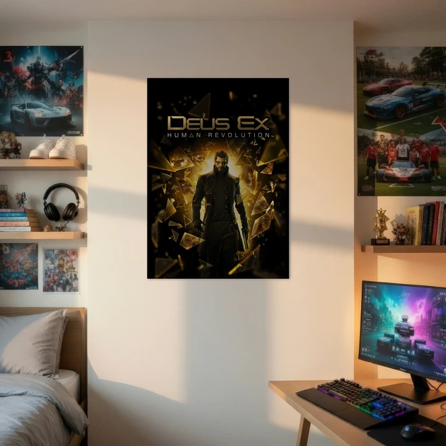 Постер Deus Ex: Human Revolution (2011), киберпанк, sci-fi, постер для геймеров, A3 42×30 см (id1628) - изображение 2