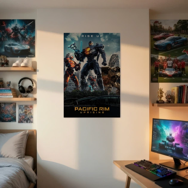 Постер Тихоокеанский Рубеж, Pacific Rim, меха, робот, кайдзю, A3 42×28 см (id1788) - изображение 2