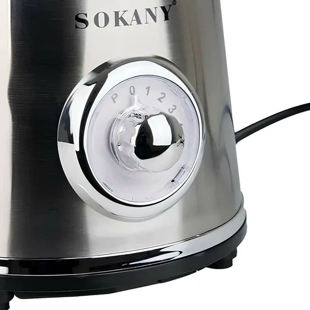 Стационарный блендер 800 Вт 1,5 л для смузи и измельчения SOKANY SK-186 серебристый - изображение 14