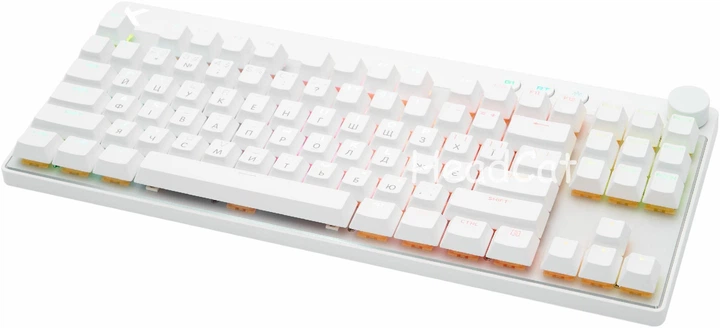 Магнітна ігрова клавіатура MCHOSE Mix 87 TKL White ENG + UA, RGB Підсвічування, 8000Hz/s., Hall Effect Switch 0.001mm., Rapid Trigger - изображение 3