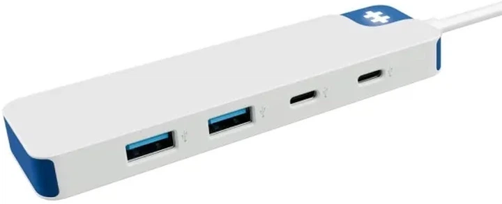 Hub USB Hyper HyperDrive Flex 4 Port USB-C Combo Hub White/Blue (HD5200BUGL) - obraz 2