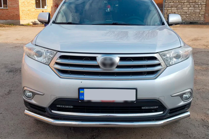Передній захист ST008 (2010-2013, нерж) для Toyota Highlander рр - зображення 4
