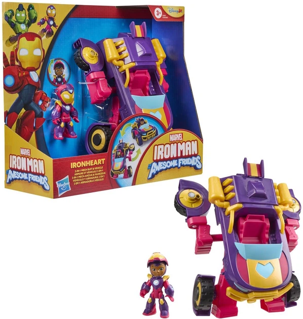 Набір Hasbro Marvel 2 in 1 Iron Man and his awesome friends: Ironheart 10 см G1476 (5010996313324) - зображення 3
